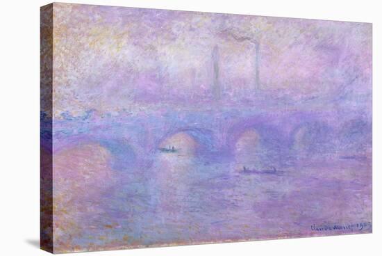 Waterloo Bridge in Fog, 1899-1901-Claude Monet-Stretched Canvas