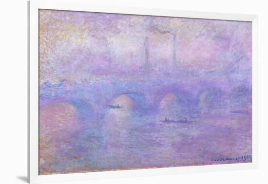 Waterloo Bridge in Fog, 1899-1901-Claude Monet-Framed Giclee Print