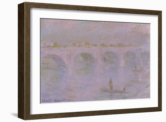 Waterloo Bridge in London, 1902-Claude Monet-Framed Giclee Print