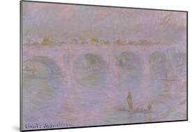 Waterloo Bridge in London, 1902-Claude Monet-Mounted Giclee Print