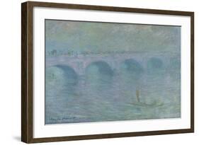 Waterloo Bridge in the Fog, 1903-Claude Monet-Framed Giclee Print