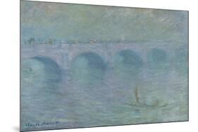 Waterloo Bridge in the Fog, 1903-Claude Monet-Mounted Giclee Print