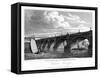 Waterloo Bridge, London, 1817-J Greig-Framed Stretched Canvas