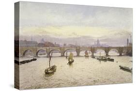 Waterloo Bridge, London, 1888-John Crowther-Stretched Canvas