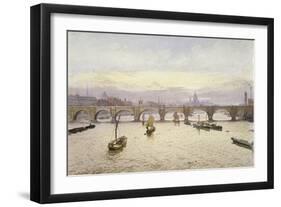 Waterloo Bridge, London, 1888-John Crowther-Framed Giclee Print