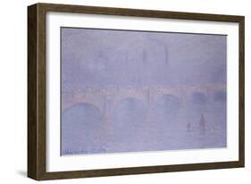 Waterloo Bridge, Misty Sunshine-Claude Monet-Framed Giclee Print