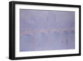 Waterloo Bridge, Misty Sunshine-Claude Monet-Framed Giclee Print