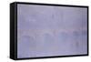 Waterloo Bridge, Misty Sunshine-Claude Monet-Framed Stretched Canvas