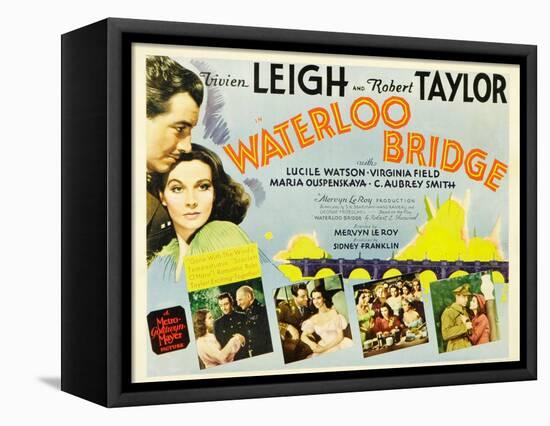 Waterloo Bridge, Robert Taylor, Vivien Leigh, 1940-null-Framed Stretched Canvas