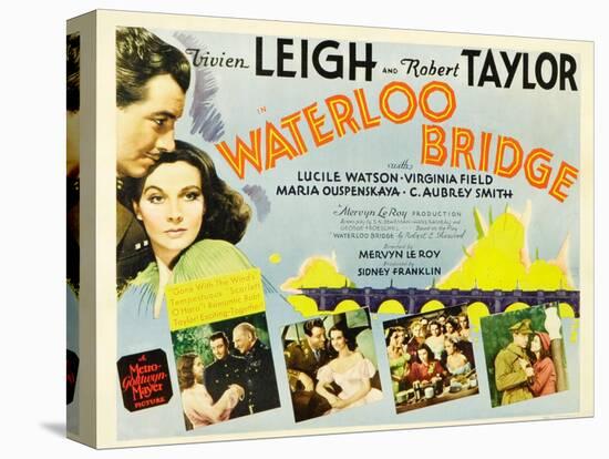 Waterloo Bridge, Robert Taylor, Vivien Leigh, 1940-null-Stretched Canvas