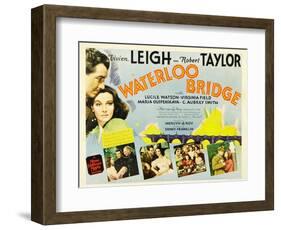 Waterloo Bridge, Robert Taylor, Vivien Leigh, 1940-null-Framed Art Print