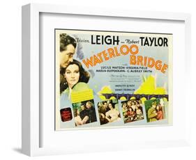 Waterloo Bridge, Robert Taylor, Vivien Leigh, 1940-null-Framed Art Print