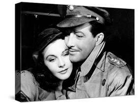 Waterloo Bridge, Vivien Leigh, Robert Taylor, 1940-null-Stretched Canvas