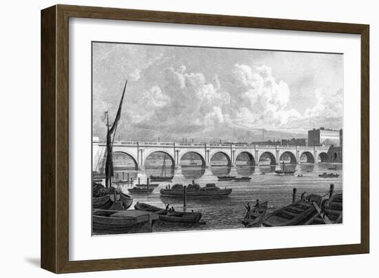 Waterloo Bridge-Thomas H Shepherd-Framed Art Print