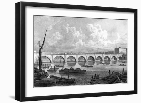 Waterloo Bridge-Thomas H Shepherd-Framed Art Print