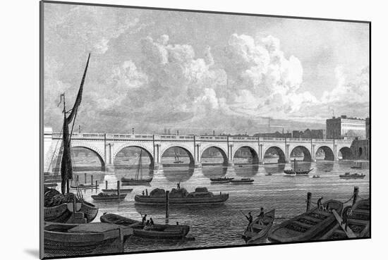 Waterloo Bridge-Thomas H Shepherd-Mounted Art Print