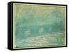 Waterloo Bridge-Claude Monet-Framed Stretched Canvas