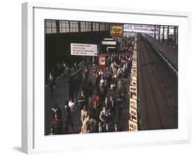 Waterloo Commuters-null-Framed Photographic Print