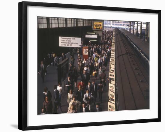 Waterloo Commuters-null-Framed Photographic Print