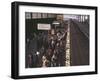 Waterloo Commuters-null-Framed Photographic Print