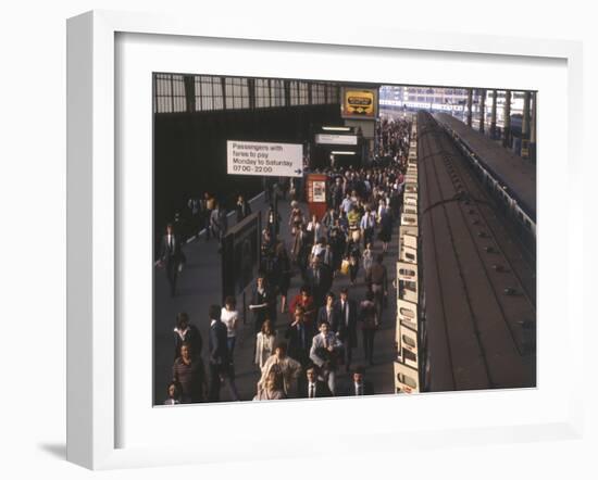 Waterloo Commuters-null-Framed Photographic Print