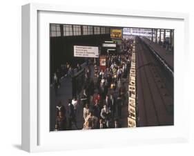 Waterloo Commuters-null-Framed Photographic Print