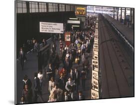 Waterloo Commuters-null-Mounted Photographic Print