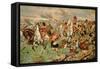 Waterloo: Gordons and Greys to the Front, 18th June, 1815-Stanley Berkeley-Framed Stretched Canvas