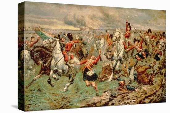 Waterloo: Gordons and Greys to the Front, 18th June, 1815-Stanley Berkeley-Stretched Canvas