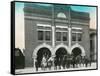 Waterloo, Iowa - Exterior View of Central Fire Station-Lantern Press-Framed Stretched Canvas