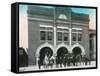 Waterloo, Iowa - Exterior View of Central Fire Station-Lantern Press-Framed Stretched Canvas