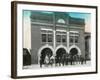 Waterloo, Iowa - Exterior View of Central Fire Station-Lantern Press-Framed Art Print