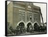 Waterloo, Iowa - Fire Station Exterior Photograph-Lantern Press-Framed Stretched Canvas