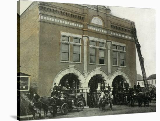 Waterloo, Iowa - Fire Station Exterior Photograph-Lantern Press-Stretched Canvas