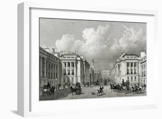 Waterloo Place and Part of Regent Street, Pub.1828-Thomas Hosmer Shepherd-Framed Giclee Print