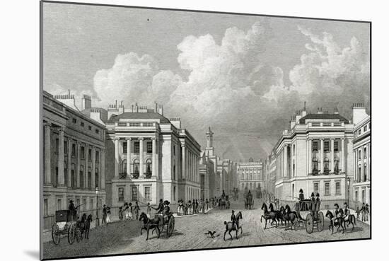 Waterloo Place and Part of Regent Street, Pub.1828-Thomas Hosmer Shepherd-Mounted Giclee Print