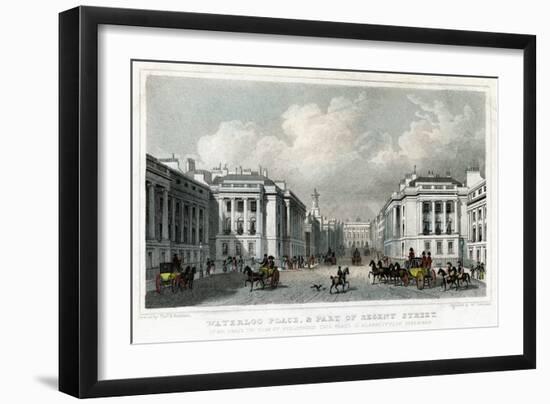 Waterloo Place and Part of Regent Street, Westminster, London, 1828-William Tombleson-Framed Giclee Print