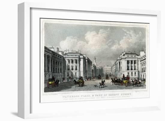 Waterloo Place and Part of Regent Street, Westminster, London, 1828-William Tombleson-Framed Giclee Print