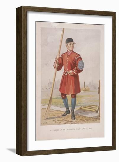 Waterman in Doggett's Coat and Badge, (C1860)-null-Framed Giclee Print
