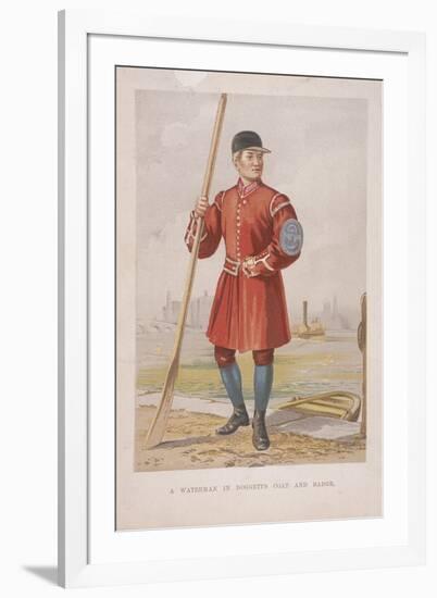 Waterman in Doggett's Coat and Badge, (C1860)-null-Framed Giclee Print