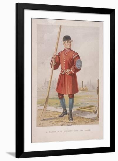 Waterman in Doggett's Coat and Badge, (C1860)-null-Framed Giclee Print