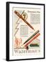 Waterman's, Magazine Advertisement, UK, 1929-null-Framed Giclee Print