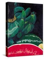 Watermelon and Green Bananas, 2002-Pedro Diego Alvarado-Stretched Canvas
