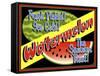 Watermelon Crate Label-Mark Frost-Framed Stretched Canvas