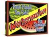 Watermelon Crate Label-Mark Frost-Stretched Canvas