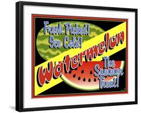 Watermelon Crate Label-Mark Frost-Framed Giclee Print