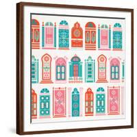 Watermelon Doors Pattern-Cat Coquillette-Framed Giclee Print