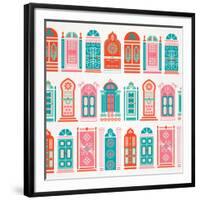 Watermelon Doors Pattern-Cat Coquillette-Framed Giclee Print