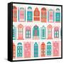 Watermelon Doors Pattern-Cat Coquillette-Framed Stretched Canvas