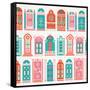 Watermelon Doors Pattern-Cat Coquillette-Framed Stretched Canvas